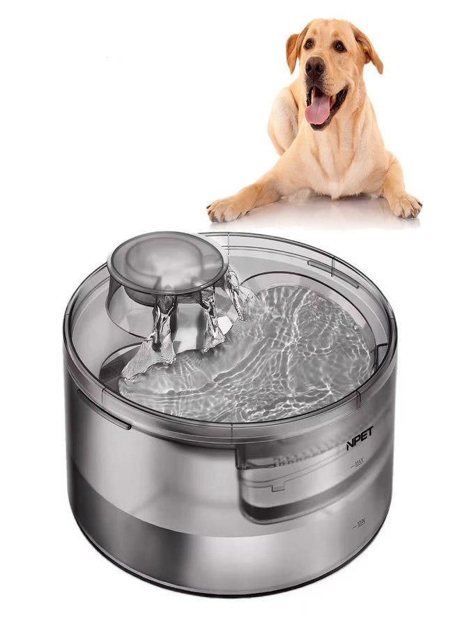 NPET Large Dog Water Fountain,169oz/5L Deep Drinking Area Automatic Pet Fountains Filtration Water Dispenser with Quiet Pump for Cats Dogs - Image 1