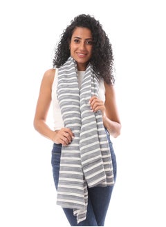 Small Woven Striped Wrap  -Grey *White - pzsku/Z71233679A2B646CE1498Z/45/_/1709461269/e32cbf67-7d8b-481b-b9d5-967cfddb4e96