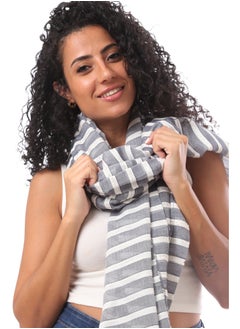 Small Woven Striped Wrap  -Grey *White - pzsku/Z71233679A2B646CE1498Z/45/_/1709461982/09b8ef59-f24e-4e73-b690-ff69cdf372ab