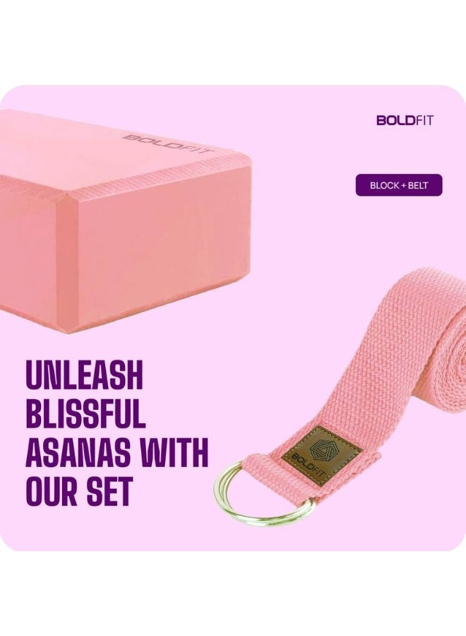 BOLDFIT BOLDFIT Yoga Blocks Yoga Brick Gym Exercise Eva Foam Yoga Blocks Yoga Foam Block Yoga Blocks  (Pink Pack of 2)  - Image 4