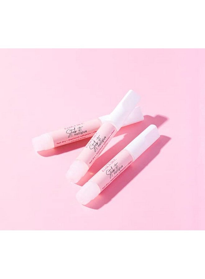 Kiara Sky Stick It Nail Glue Super Strong Fast Drying Nail Glue for Acrylic Nails, Tips & Press On Long Lasting Acrylic Nail Glue for Manicures - 10 Full Size Tubes in Each Pack - Image 4