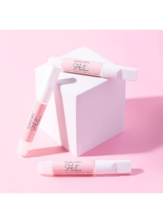 Kiara Sky Stick It Nail Glue Super Strong Fast Drying Nail Glue for Acrylic Nails, Tips & Press On Long Lasting Acrylic Nail Glue for Manicures - 10 Full Size Tubes in Each Pack - Image 3