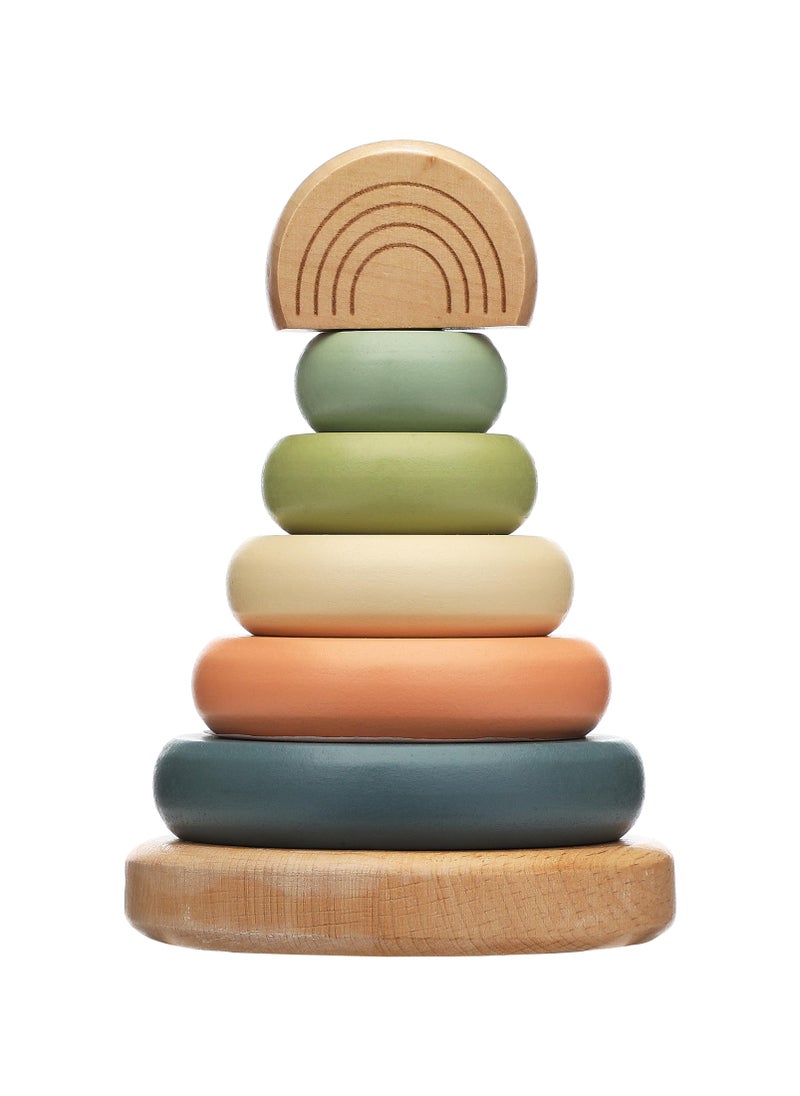 pearhead Wooden Stacking Toy, Tower  - Image 1