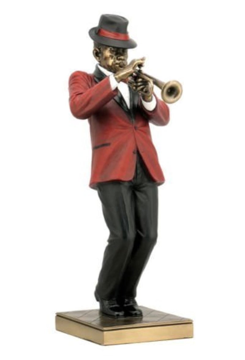 WU wu Trumpet Player Statue Sculpture Figurine  Jazz Band Collection 