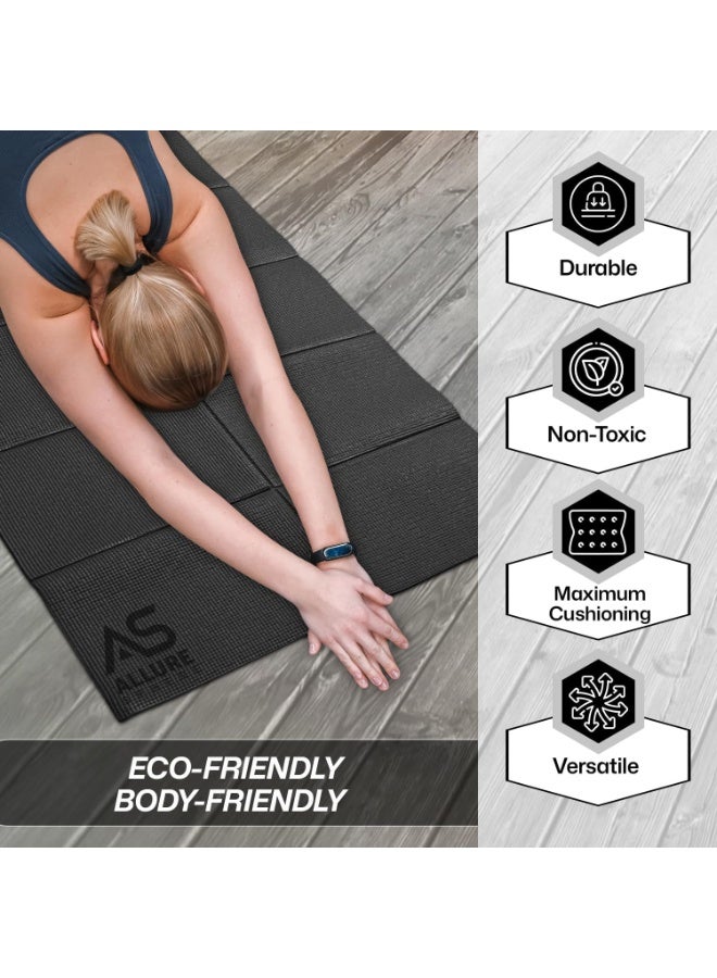 Allure Sphere Foldable Yoga Mat - Non Slip Double Sided, Lightweight, Eco-Friendly Exercise Mat - Portable With Carrying Bag Perfect For Gym, Home and Travel Workouts - Image 3