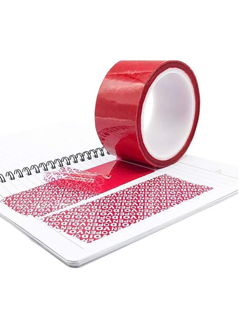 Rubik - Tamper Evident Void Open Tape, 50mm Width x 50m Length, Security Seals Transfer Tape (Red) - Image 1