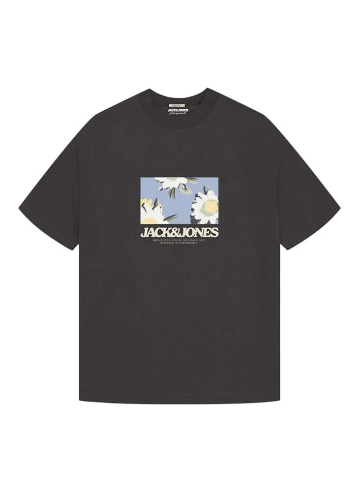 JACK & JONES 3 Pack Jortavira  Aop Crew Neck T-Shirt