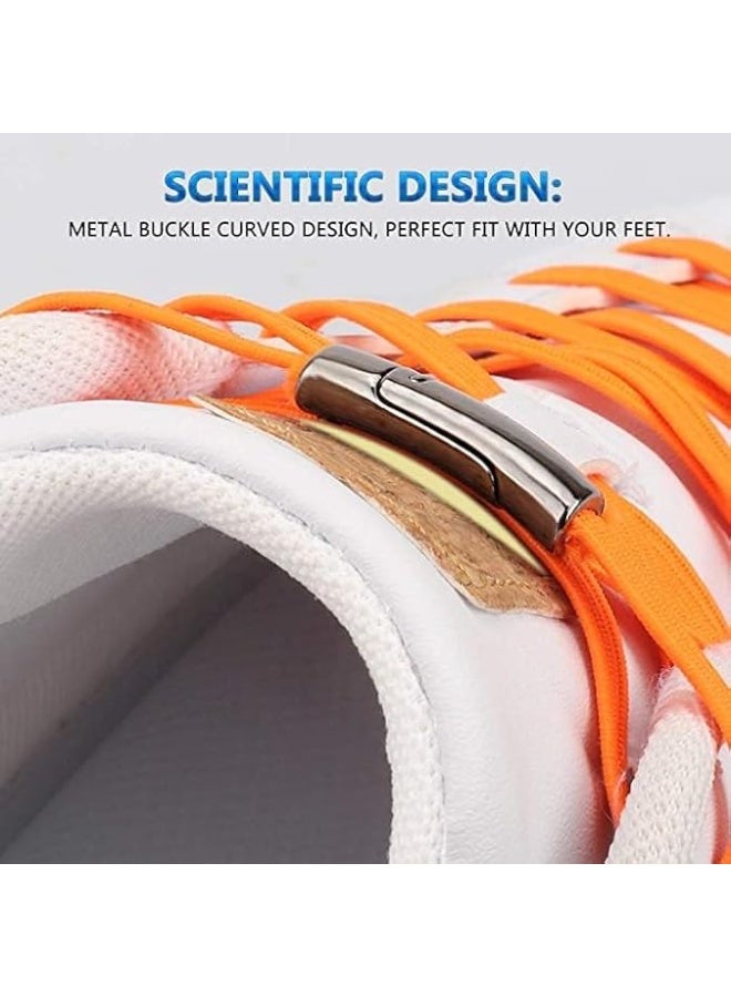 أمازينج. إي جي بي أربطة حذاء معدنية بقفل مغناطيسي مرن بدون ربط، أربطة مسطحة، للأطفال والبالغين والمراهقين (زوج واحد) من ذا باك - Image 2