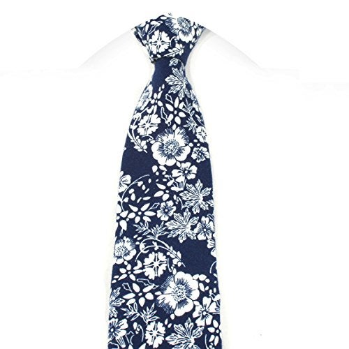 LEVAO-Men's Skinny Tie Floral Cotton Neck Ties for Men CT0104 - Image 4