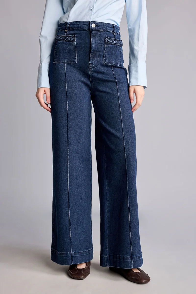 Defacto  Short Wide Leg High Waist Long Jeans for Women | Best Price UAE