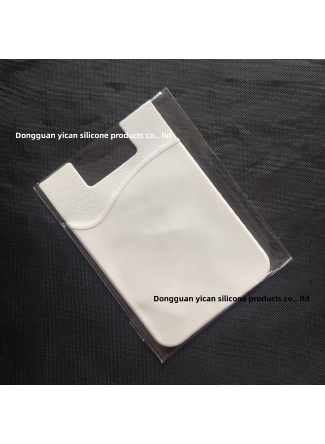 Custom Printing LOGO Silicone Card Holder Mobile Phone Card Sticker Bank Card Holder Single Layer Mobile Phone Back Sticker Mobile Phone Card Holder-Color:Blue  - Image 4