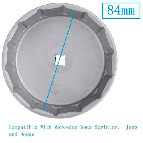 Shonee Oil Filter Wrench for MercedesBenz Sprinter Jeep and Dodge 84mm 14Flutes Oil Filter Cap Socket Removal Tool for Changing Oil - Image 5