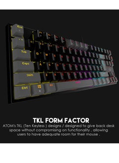 ATOM TKL MK876 Gaming Keyboard RGB Mechanical – Red Switch  – TKL Size Form Factor – Double Injection Keycaps – 16 Lighting Effects – 25 Keys Anti-Ghosting - EN Keys - pzsku/Z71240B4083A00D7BC837Z/45/_/1715808362/3f1ab791-627c-4180-a0e5-cef404c03cd9