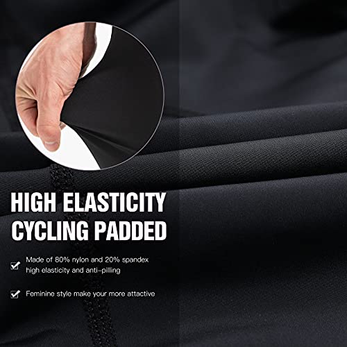 Santic Women's Cycling Pants High Waist 4D Padded Cycling Capris Pants 7/8 Biking Tights Pants with Pockets - Image 4