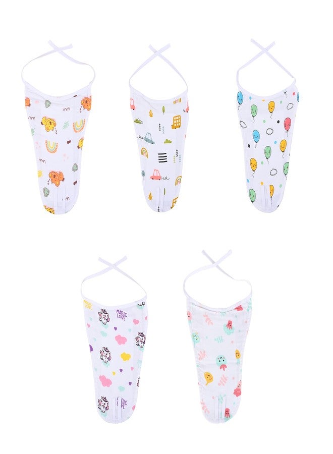 MumsLap Cotton Cloth Nappies for Newborns | Soft and Comfortable Reusable Baby Nappies | Washable and Lightweight Infant Diapers | Breathable and Easy-to-Use Cloth Nappies White Pack of 5 0-3 Months - Image 1