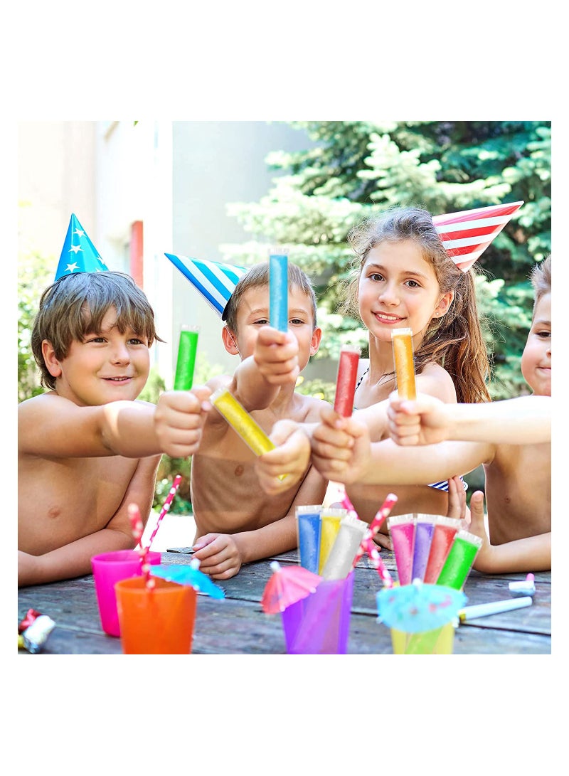 Excefore 200 Pcs Disposable Ice Lolly Mold Bags with Zip Seals Ice Candy Bags Ice Candy Pouches and 1 Pcs Funnel for Yogurt Sticks Juice Fruit (11 x 2 inch) - Image 5