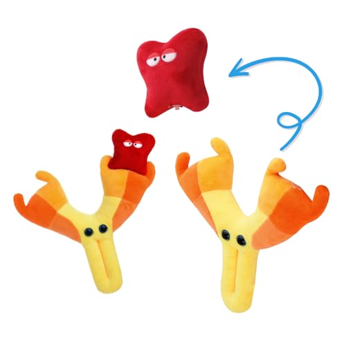 Giant Microbes GIANTmicrobes Antibody Plush, Blood Bank, Hematology Gifts, Infectious Disease Doctor Gift, Get Well Gifts, Blood Cells. Pharmacist Gift - Image 1