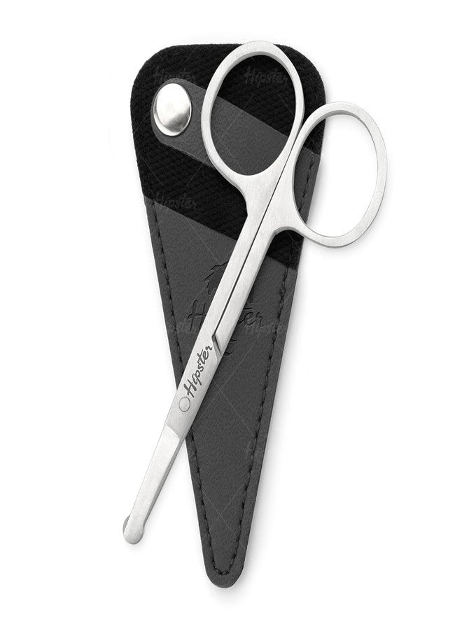 Hipster Nasal Safety Personal Grooming Scissor for Cutting Nose Hair, Beard, Mustache and Eyebrow | Round Tip & Travel Friendly - Image 1