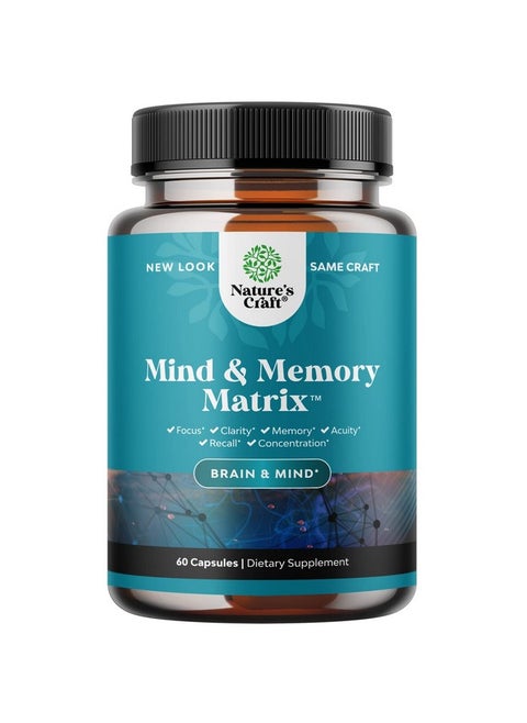 Mind And Memory Supplement For Brain Health Nootropics Brain Support Supplement For Mental Focus Concentration And Performance Brain Vitamins Blend For Cognitive Function Energy And Focus Support