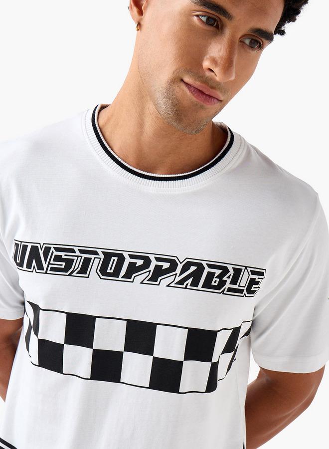 Splash FAV Men Regular Fit Crew Neck Short Sleeves Racing Print T-shirt - Image 4