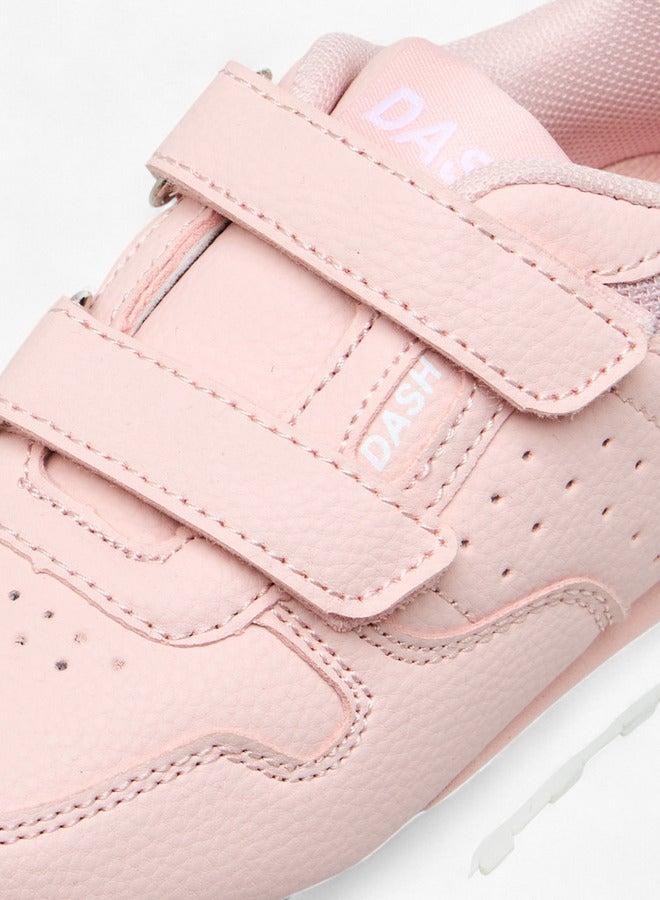 Dash Panelled Sneakers with Hook and Loop Closure - Image 4