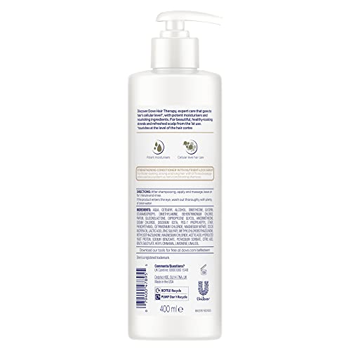 Dove Hair Therapy Conditioner for Damaged Hair Breakage Remedy Hair Conditioner with Nutrient-Lock Serum 13.5 fl oz - Image 3
