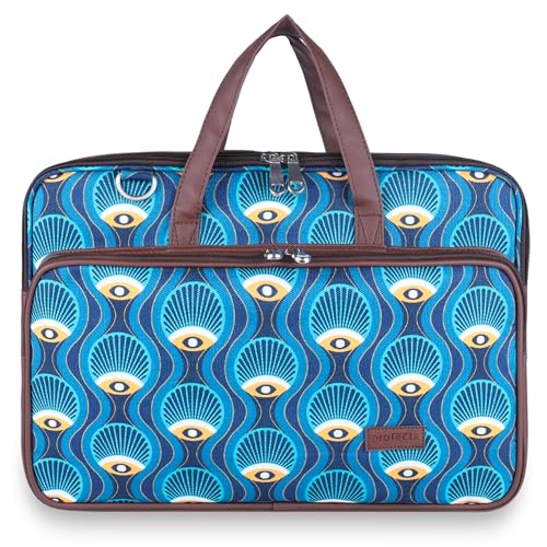 Protecta Stride Floral Printed Laptop Messenger Bag for Men and Women for Office 16 inch Use Macbook Office Briefcase Bag Print Padded Sleeve Straps Durable Design Lightweight 18L Art Deco Print - Image 1