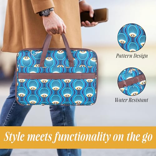 Protecta Stride Floral Printed Laptop Messenger Bag for Men and Women for Office 16 inch Use Macbook Office Briefcase Bag Print Padded Sleeve Straps Durable Design Lightweight 18L Art Deco Print - Image 4