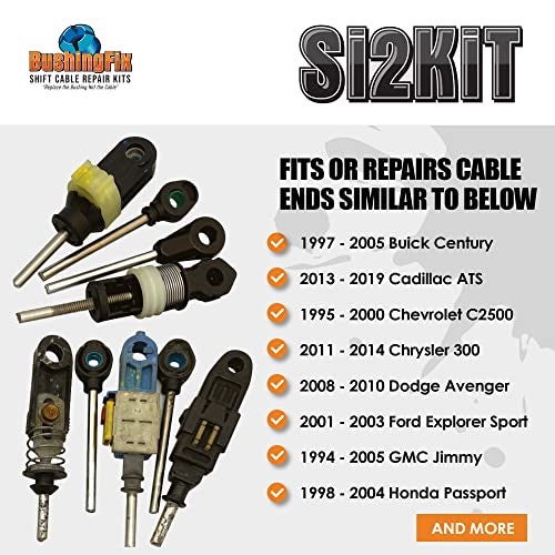 BushingFix.com BushingFix Si2Kit - Automatic Transmission Shift Cable Bushing Repair Kit, Replacement Shifter Cable Bushing, Quality Transmission Repair Kit, Compatible with Chevrolet, Ford, Jeep, and Other Brands - Image 4