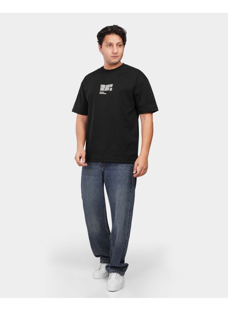 TORINESE "Sideline Black" Minimalist Graphic Oversize - Image 1