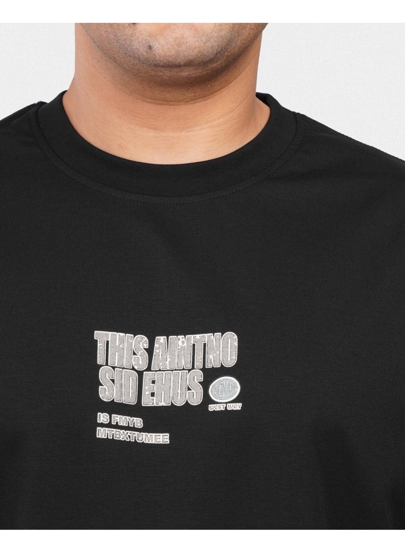 TORINESE "Sideline Black" Minimalist Graphic Oversize - Image 3