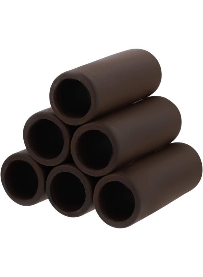 Generic B&K Aquarium Cave Handmade Brown Ceramic Shelters Beautiful Aquarium Decorative Useful Shrimp Fish Habitat Breeding Tubes Hiding Cave - Image 1