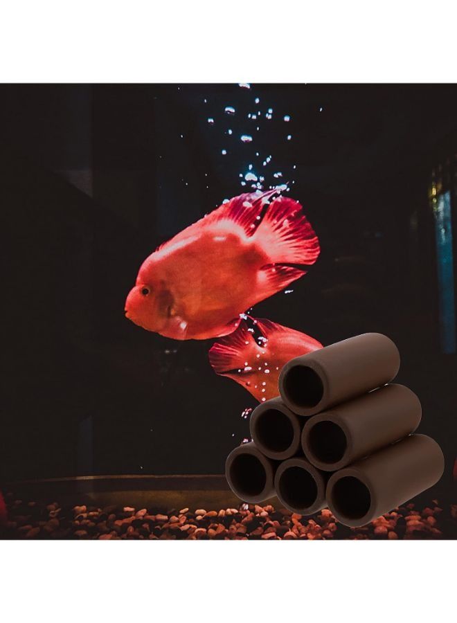 Generic B&K Aquarium Cave Handmade Brown Ceramic Shelters Beautiful Aquarium Decorative Useful Shrimp Fish Habitat Breeding Tubes Hiding Cave - Image 4