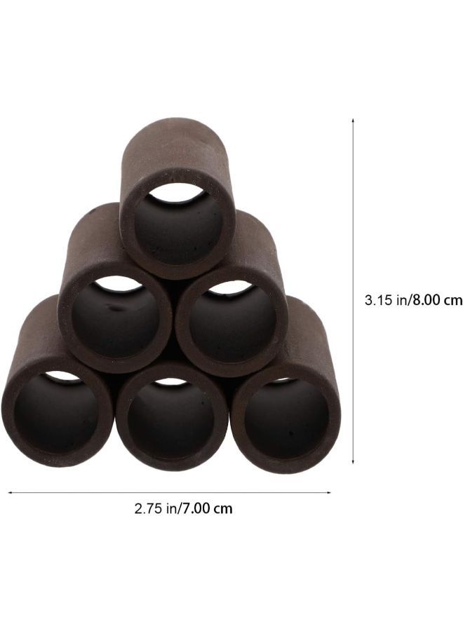 Generic B&K Aquarium Cave Handmade Brown Ceramic Shelters Beautiful Aquarium Decorative Useful Shrimp Fish Habitat Breeding Tubes Hiding Cave - Image 2