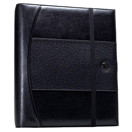 Case it Case-it Pro Padfolio Portfolio Binder, 1 inch D-Ring Binder - 5 Tab Expanding File Folder, Multiple Pockets - Black (LL-PRO-243) - Image 1
