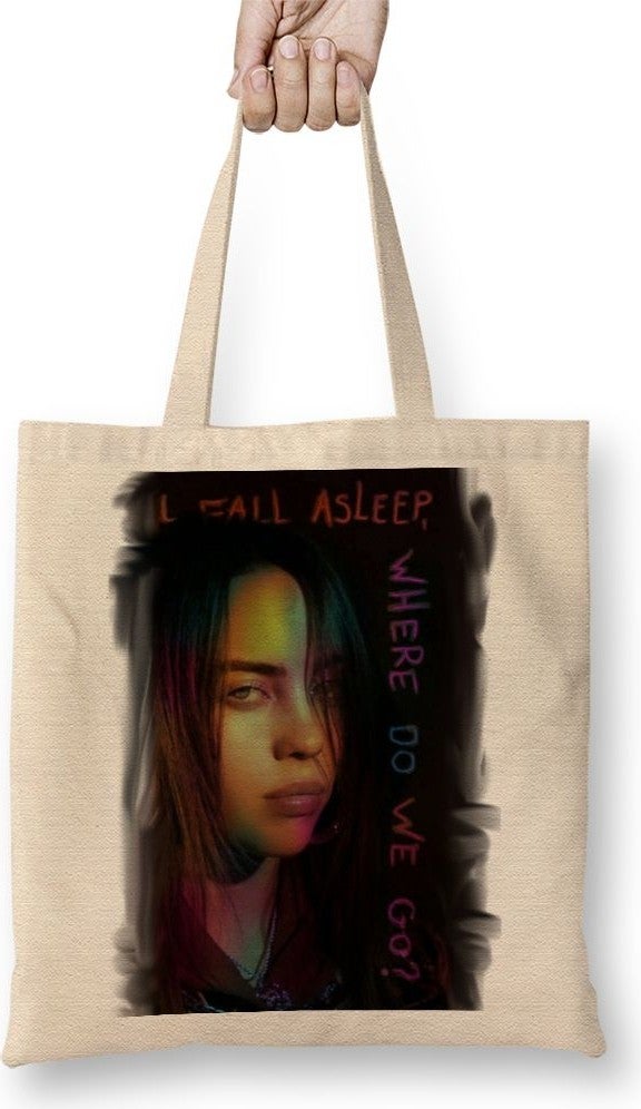 Baskı Dükkanı Print Shop Billie Eilish 015 Tote Bag Long Handle 