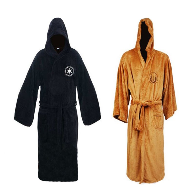 Star Wars Jedi Empire Unisex Flannel Robe Goku Bathrobe  - Image 5