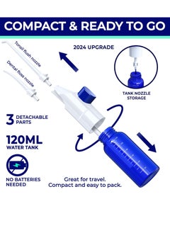 ORAVIX ORAVIX Dental Water Flosser Tonsil Stone Remover, Oral Irrigator Water Flosser, Gentle Water Flosser for Sensitive Teeth and Gums, Kids Water Flosser, Manual Water Flosser No Electricity or Batteries  - Image 4
