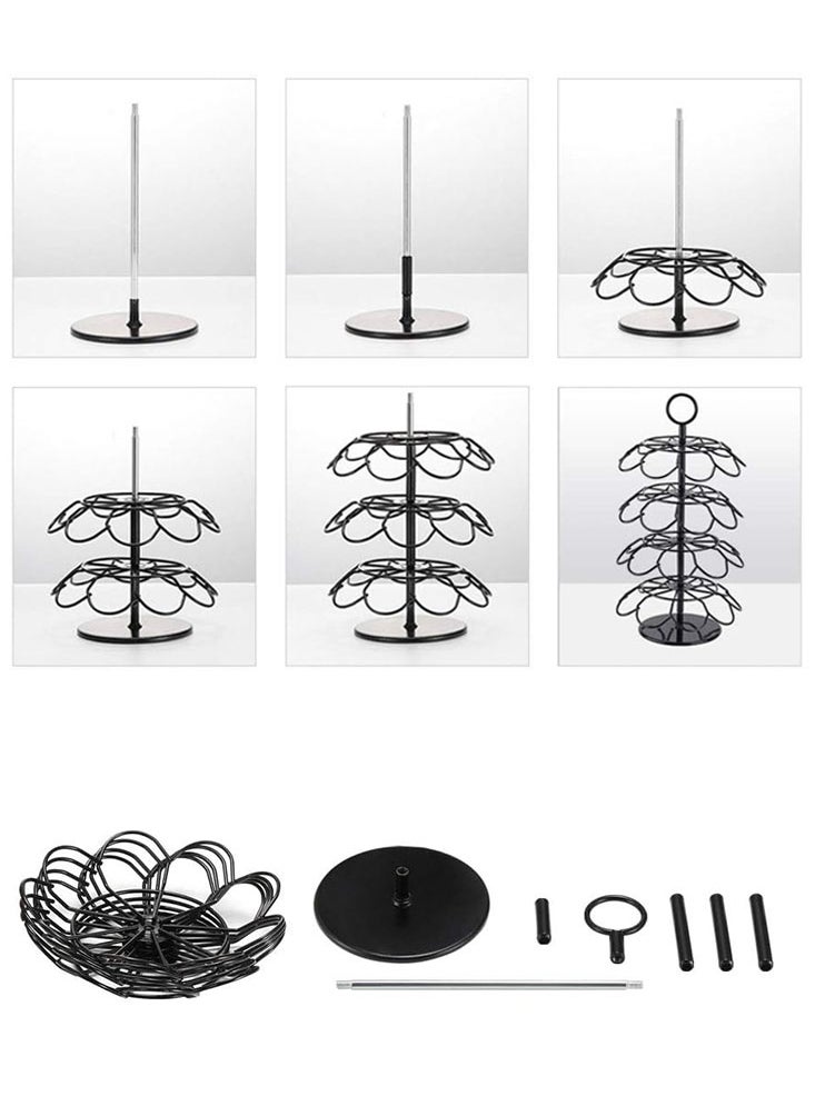 Perfii K-Cup Storage Coffee Capsules Pod Holder 36 Cup Pods Organizer for Kitchen Detachable Countertop, 360-Degree Spin Convenience  - Image 4