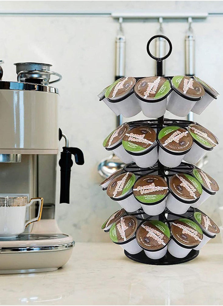 Perfii K-Cup Storage Coffee Capsules Pod Holder 36 Cup Pods Organizer for Kitchen Detachable Countertop, 360-Degree Spin Convenience  - Image 2