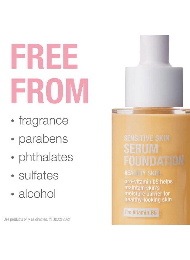 Neutrogena - Healthy Skin Sensitive Skin Serum Foundation with Pro-Vitamin B5, Color Correcting & Pore Minimizing Liquid Foundation & Face Serum, Buildable Coverage, Medium 01, 1 oz - Image 1