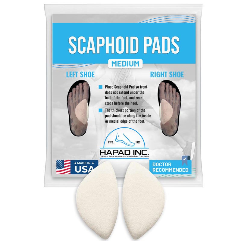 HAPAD Arch Support Pad Medium Women 9 to 11 Men 9 to 11 Wool Felt SelfAdhesive Medial Arch Insert for Fallen or High Arches 1 Pair