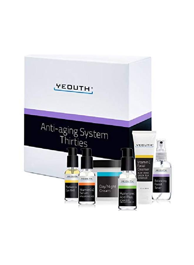 Yeouth 30S Facial Skin Care Products Anti Aging Skin Care Sets For Women & Men Skin Care Set Includes Anti Wrinkle Face Cream Skincare Set For Skin Care Routine 6Pack - Image 1