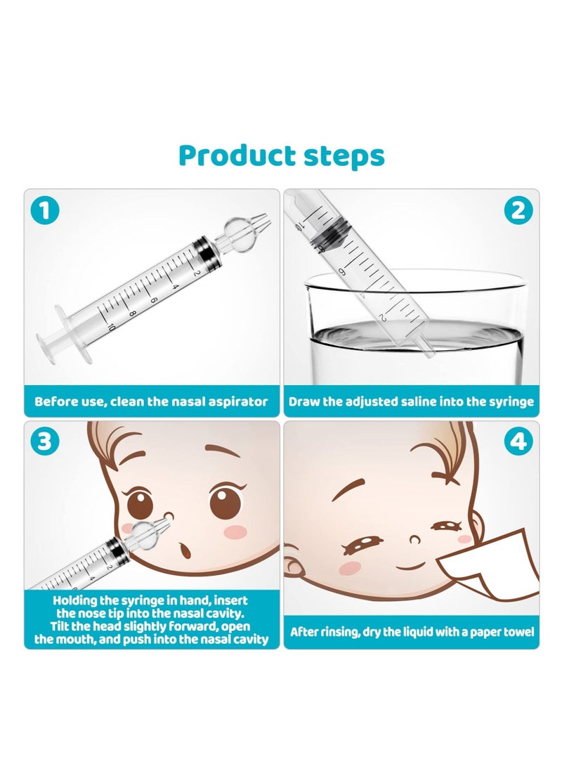 8 Pcs Baby Nasal Aspirator, Newborn Cleansing Snot, Babies Toddlers Newborn Essentials, Cleaner Quick Rinse Device BPA Free Nose Sucker for Baby Newborn Infants Kids Children - Image 3