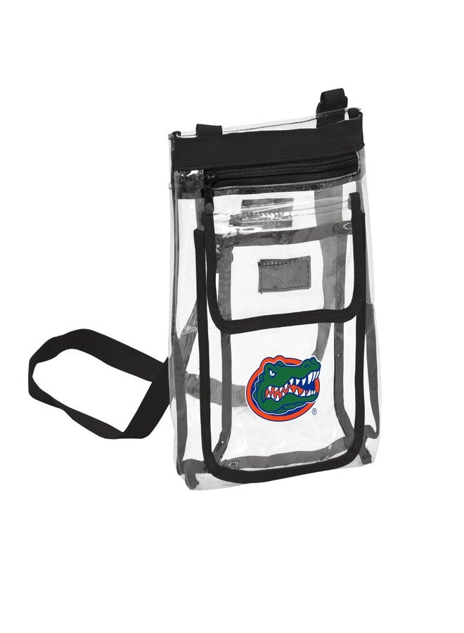 Logo Brands NCAA Florida Gators Gameday Clear Crossbody Bag - Stadium Approved, Adjustable Strap, Two Pockets, Front Zipper Pocket - Image 1