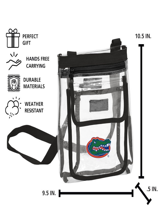 Logo Brands NCAA Florida Gators Gameday Clear Crossbody Bag - Stadium Approved, Adjustable Strap, Two Pockets, Front Zipper Pocket - Image 5