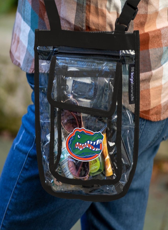 Logo Brands NCAA Florida Gators Gameday Clear Crossbody Bag - Stadium Approved, Adjustable Strap, Two Pockets, Front Zipper Pocket - Image 2