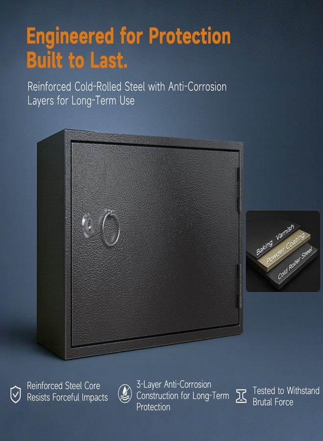 WeHere 60 Key Lock Box, Key Cabinet Wall Mount, Security Storage for Office, Realtor, Hotels, School Keys - Image 3