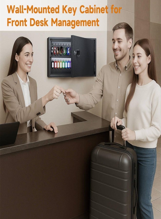 WeHere 60 Key Lock Box, Key Cabinet Wall Mount, Security Storage for Office, Realtor, Hotels, School Keys - Image 4