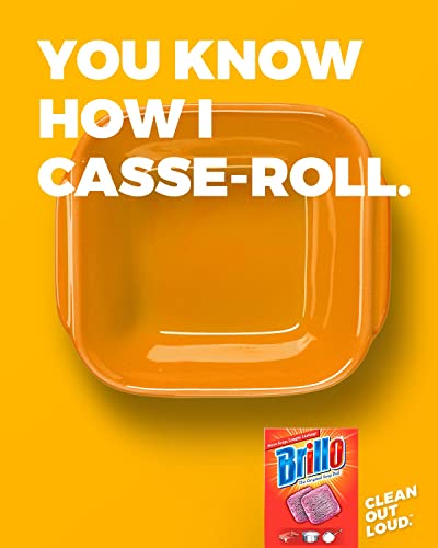 Brillo وسادات صابون الصوف الفولاذي بريللو، تدوم طويلاً، برائحة حمراء أصلية (10 قطع، عبوة من 1) - Image 5